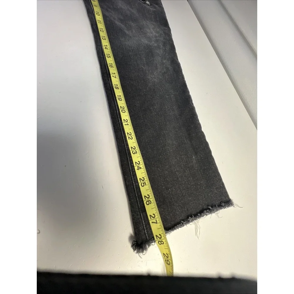 Kut From The Kloth Rachael Fab Ab Raw Hem High Rise Mom Jeans Sz‎ 8 Black - Picture 7 of 7